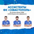 Статистические итоги ФК «Севастополь» в LEON – Второй лиге Б, сезона-2025. Ассистенты